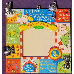 1999 Pet PHOTO Holder Ornament Best of Show Carlton CARDS Heirloom Collection